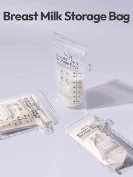 Sacchetto per la conservazione del latte materno NCVI 30 pezzi 200ml sacchetti per congelatore del latte per alimenti per bambini senza BPA per l'allattamento al seno