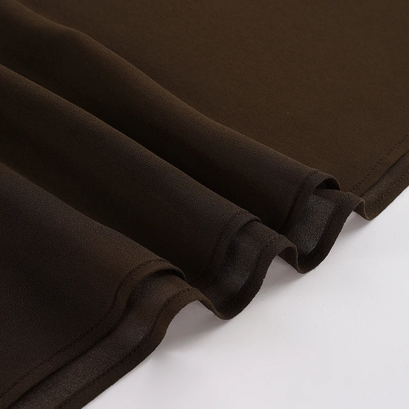 SUCHCUTE Damen Y2K Midirock aus transparentem Chiffon mit niedriger Taille, asymmetrischem Saum, lässig, einfarbig, aus Mesh, schmal geschnitten, A-Linie, Streetwear-Rock, Coquette – Detail 7
