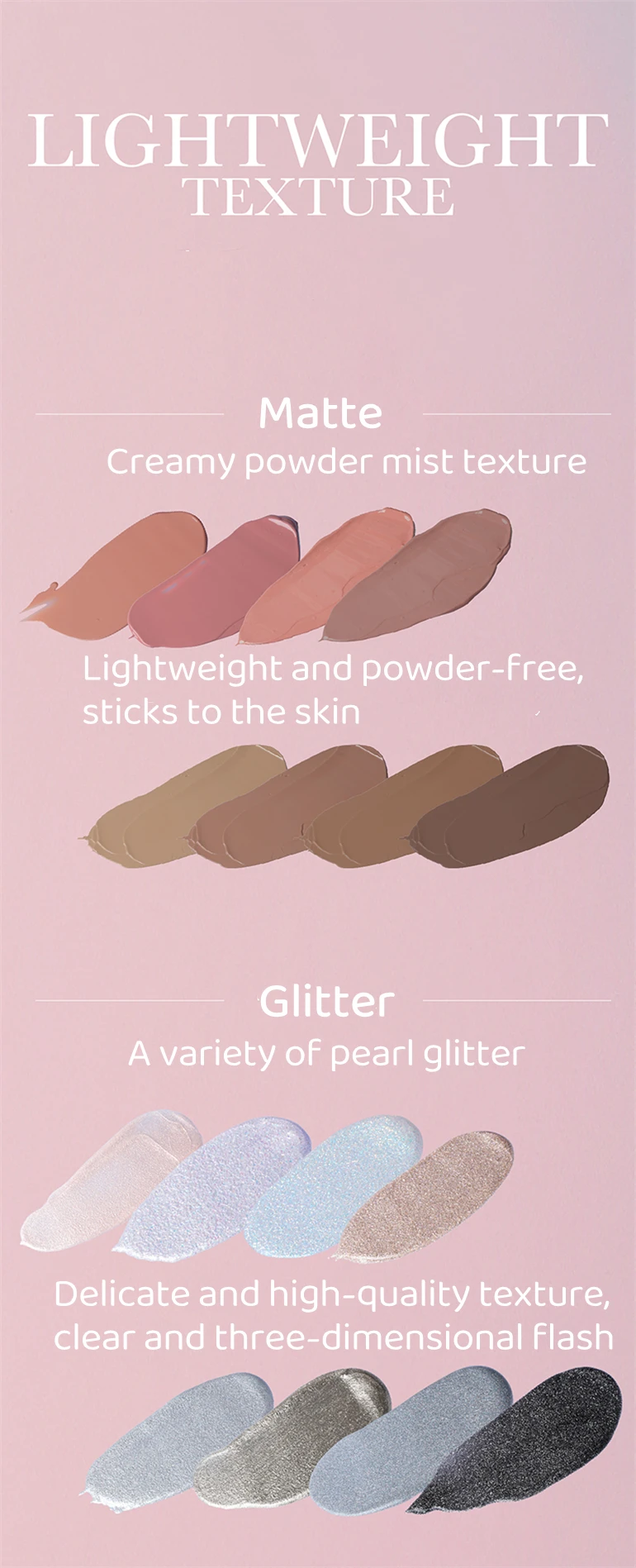 Hyntoor flüssiger Lidschatten matt Glitter feiner Diamant erfrischen doppelte Textur Effekt Lidschatten aufhellen Make-up Kosmetik