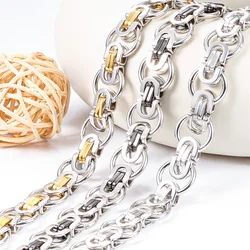 1Meter Stainless Steel 15mm Handmade Round Chain For Jewelry Making Supplies DIY HipHop Necklace Bracelet Connect Accessorie