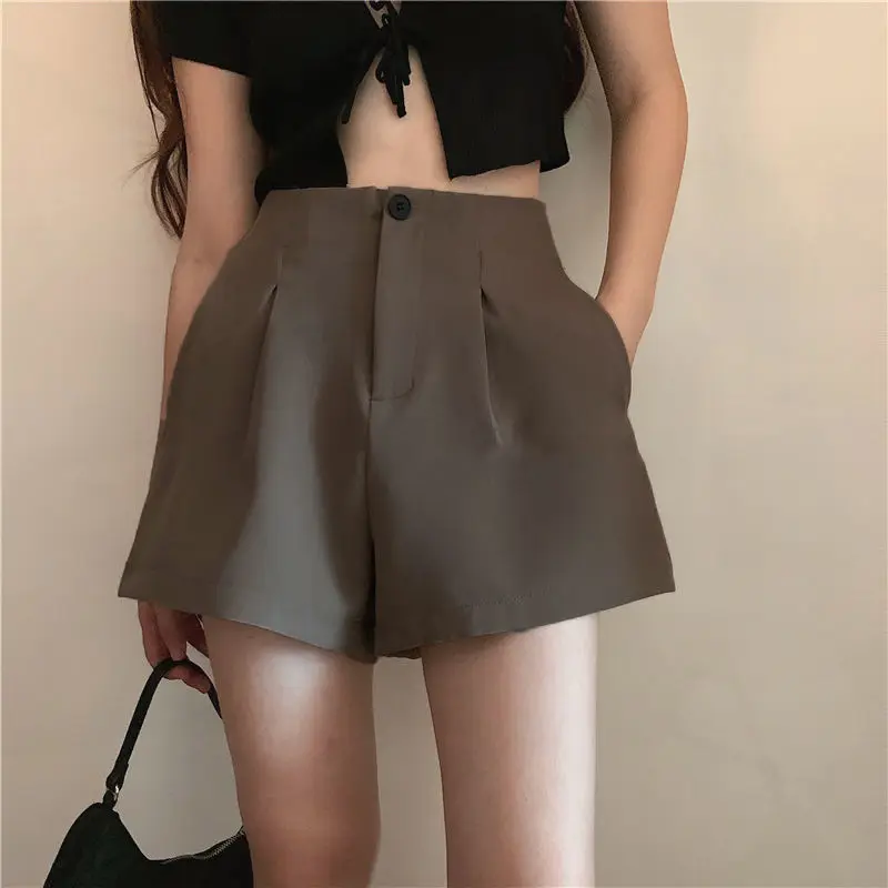 

Шорты женские, уличные, повседневные, с высокой талией, из хлопка и льна, на шнурке, свободный крой, с карманами, с закрученным краем, минималистичный, легкий, летний