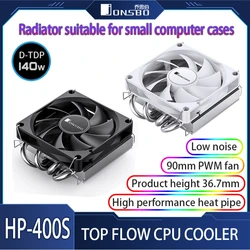 Jonsbo HP-400S CPU Cooler Down Pressure 4 Heatpipe  Air Cooling 90mm 4Pin PWM Radiator Fan for LGA1150 1200 1700 AM4