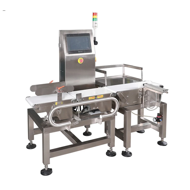 High speed conveyor belt weighing sorting machine high accuracy check weight equipment for food processing