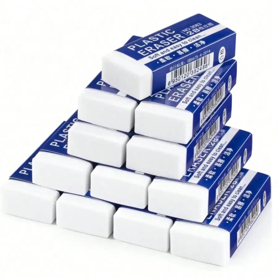6/12/24/60 Pcs Set Of Minimalist White Erasers, Exam-Use Erasers Easily Erase Pencil Marks Without Leaving Traces, Creative Stationery, Office Supplies, Back To School SS251114608856693093