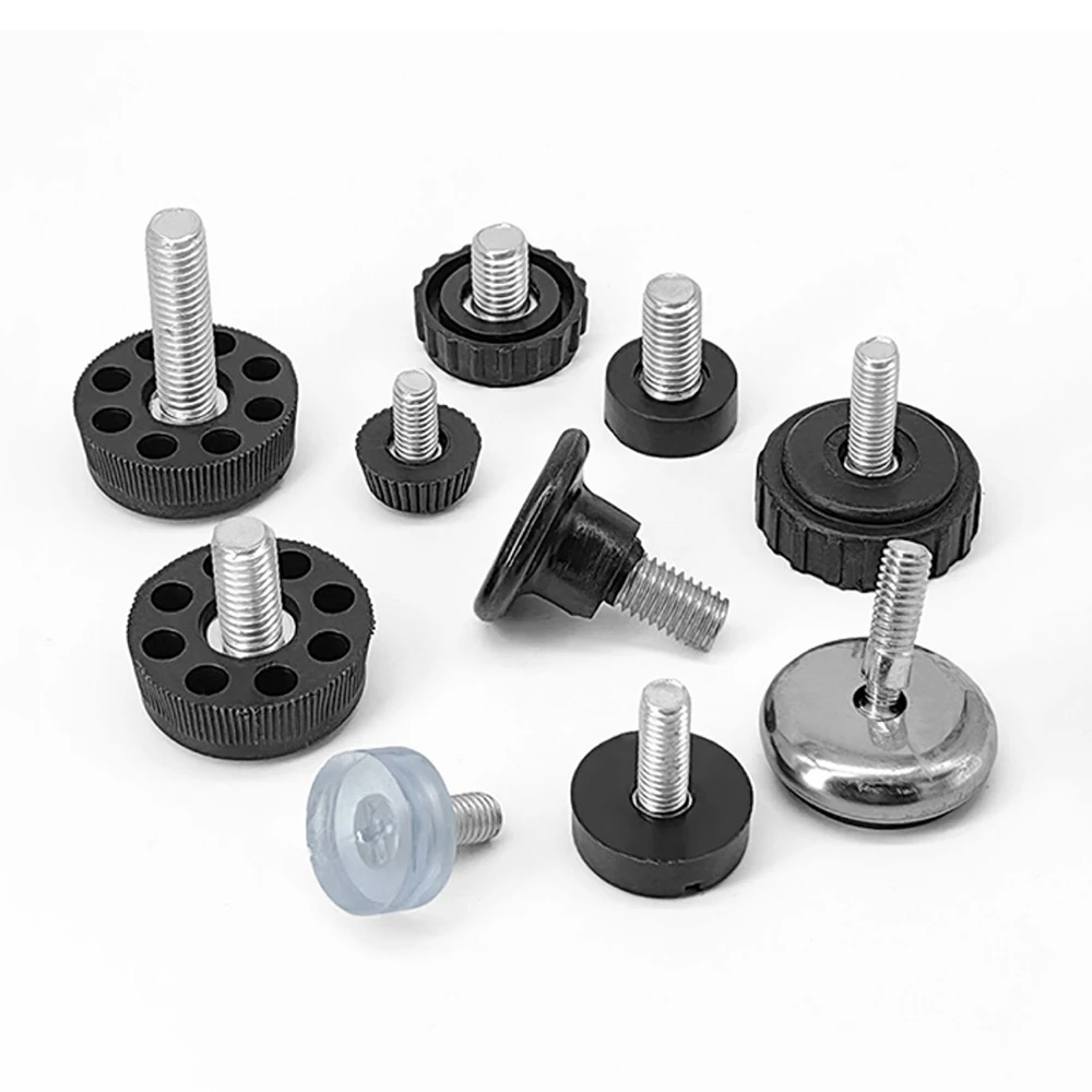 M6 M8 M10 Height Adjustable Leveling Furniture Legs Pad Table, Chairs, Cabinets Screw Support Feet Protector Mats