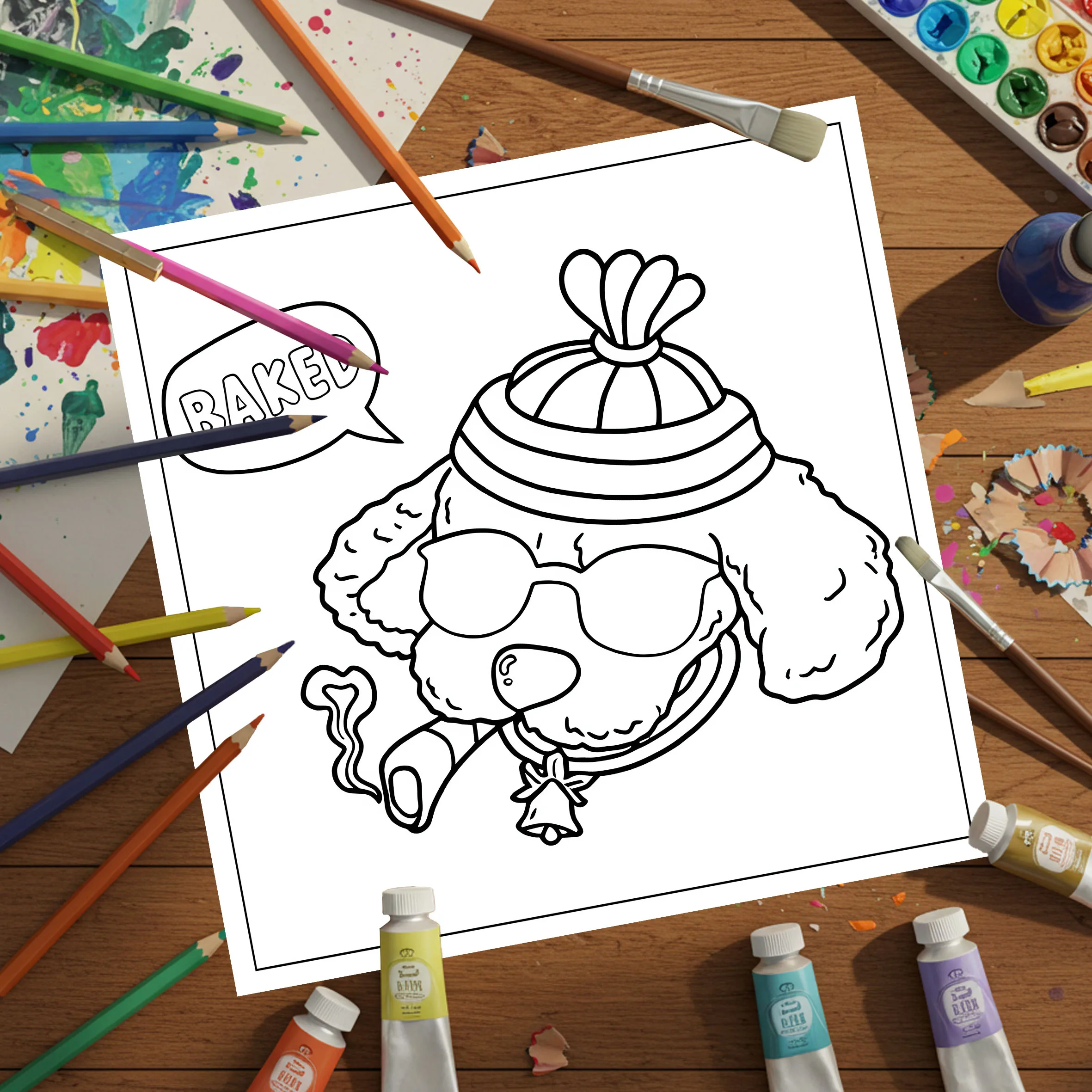 Adult Picture Book: Cute Animal Coloring Book with 24 Pages for Relaxation - Stoner Coloring Practice, 7.8-Inch Size