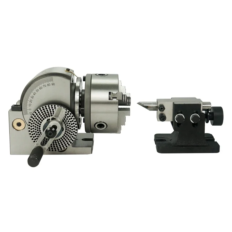 Universal Dividing Head BS-0 4/5 Inch 100mm 125mm 3-Jaw Chuck Precision Semi with Tailtop 3-15 Center Height for Milling Machine