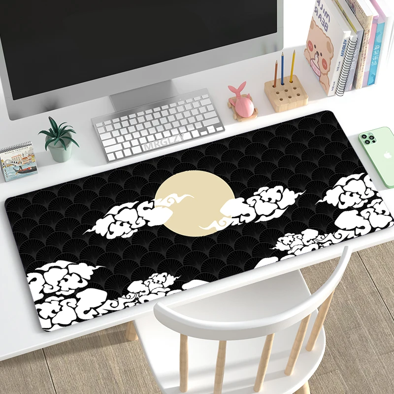 

Giant Waves Mouse Pad Non-slip XXL Large Gaming Accessories Playmats Rug Japanese Style Moon Mouse Mat Keyboard Desk Mats Carpet