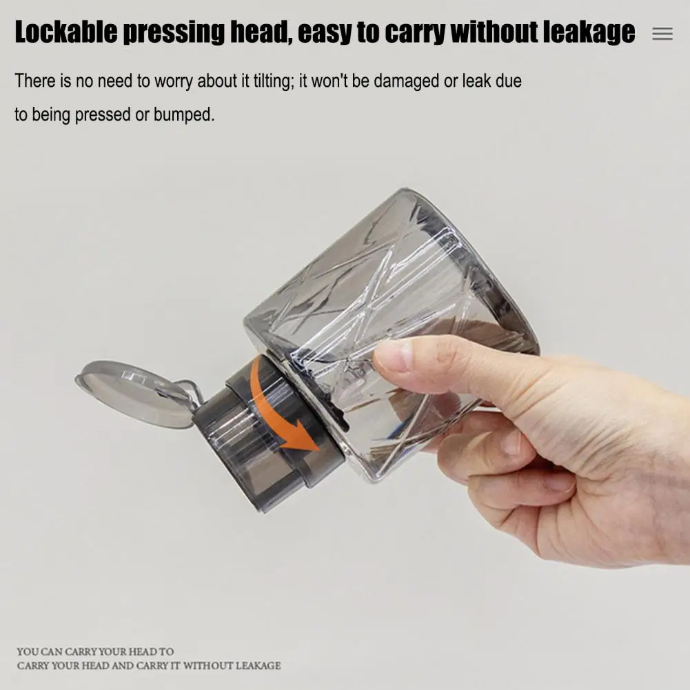 1/2 ชิ้นล็อคปั๊มเปล่าตู้เล็บแต่งหน้าRemoverรีฟิลขวดปั๊มความดันภาชนะของเหลว