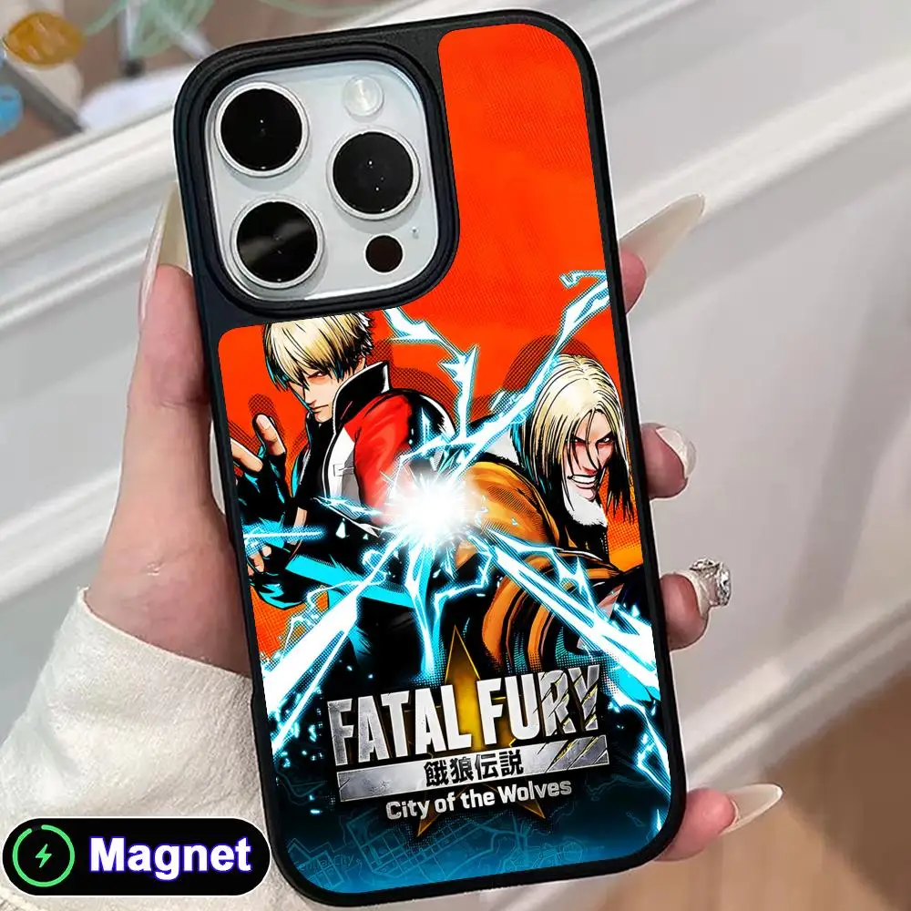 

Fatal Fury Game Matte Surface Magsafe Mobile Phone Case for iPhone 17 16 15 14 13 12 11 Air Pro Max Plus Colorful Cover