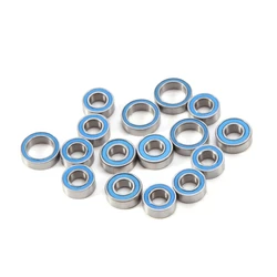 16PCS Rubber Sealed Ball Bearing Kit For Tamiya TT02 TT-02 TT02D TT-02D 1/10 RC Car Upgrades Parts Accessories