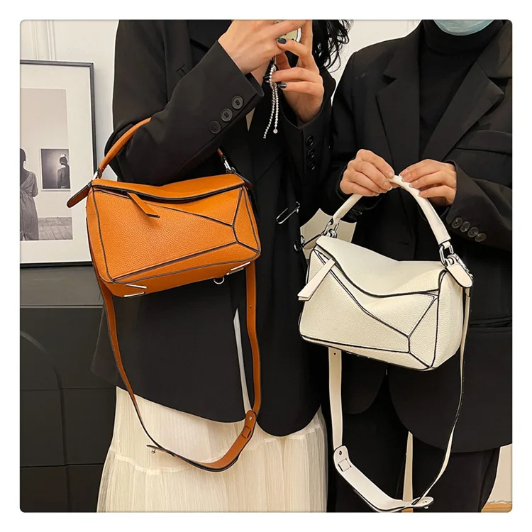 

Модная квадратная сумка 2025 года, кошелек через плечо в инди-стиле, женская сумка через плечо в стиле пэчворк, маленькая уникальная дизайнерская сумка