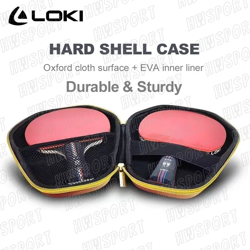 LOKI Table Tennis Racket Case Hard Shell Ping Pong Racket Paddle Cover Bag Durable EVA Inner Table Tennis Accessories