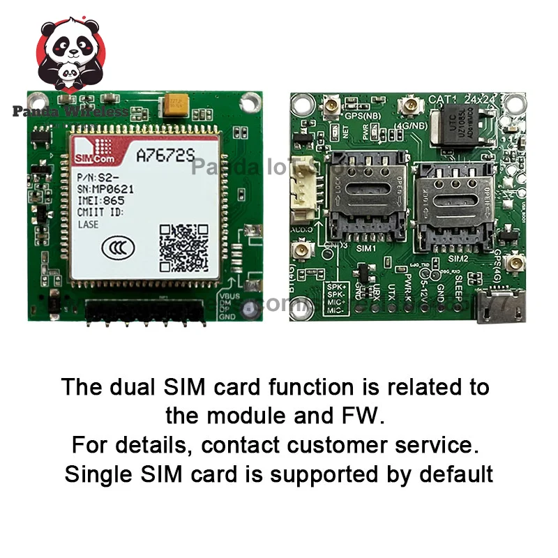 SIMcom A7672S-LASE 4G CAT1 Core Board A7672S-LASE Development Board TTL Seriële Poort, ondersteuning Data + voice 1 stks