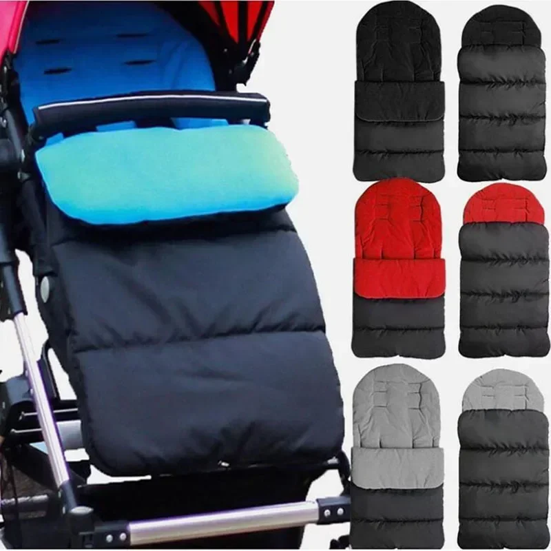 Universal Stroller Winter Sleeping Bag Kids Warm Windproof Footmuff Cover Blanket Toes Buggy Seat Cushion Newborn Accessories