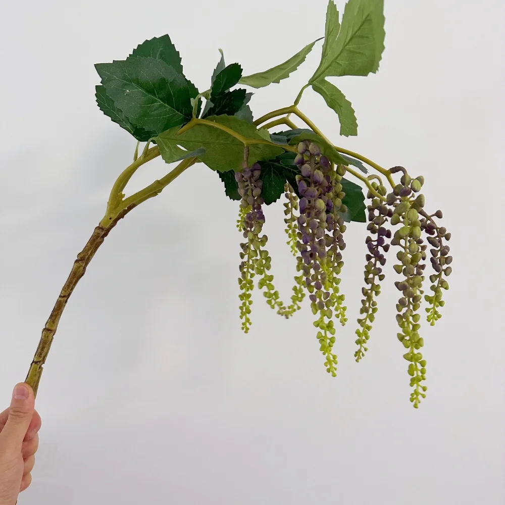 Lebensechte Beerenblume, künstliche Pokeberry-Blumen für Wohnzimmer, Hochzeitsdekoration, Party, Tischvase, Dekor im Freien, Garten, Blumen – Detail 6