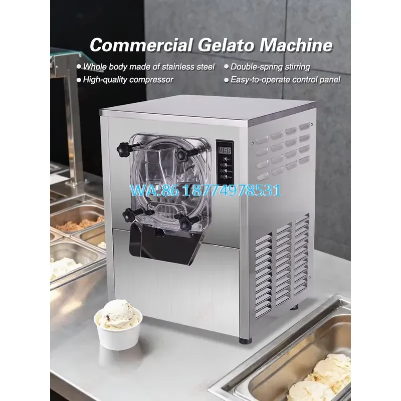 Wmwmnu Commercial Vertical Batch Freezer for Fruit Ice Cream Gelato Maker Hard Serve Ice Cream