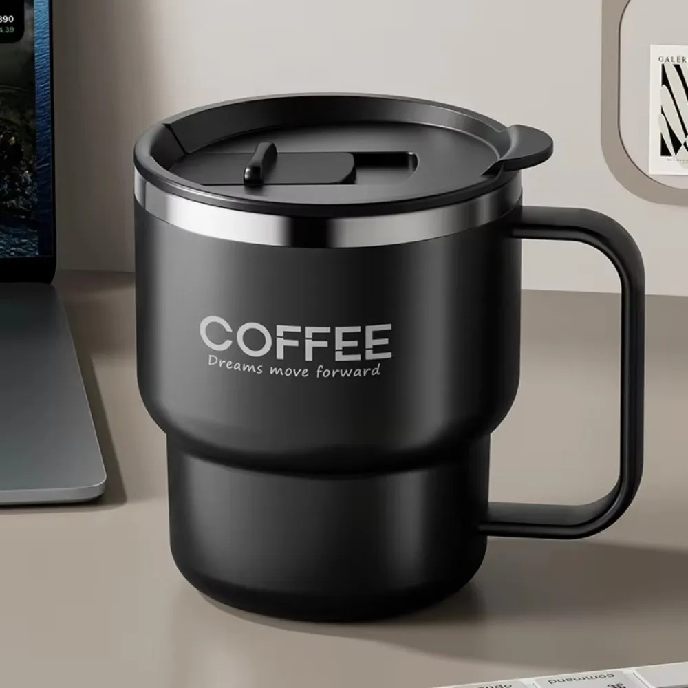 

Портативная изолированная кофейная чашка из нержавеющей стали 304, изолированная двойными стенками и крышкой, чашка для воды, защита от ожогов, герметичная кофейная кружка