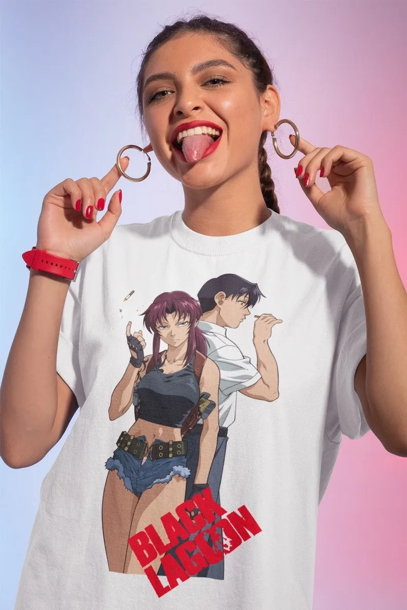 

Black Lagoon Anime T-Shirt,fashion Revy Balalaika Manga Waifu Shirt