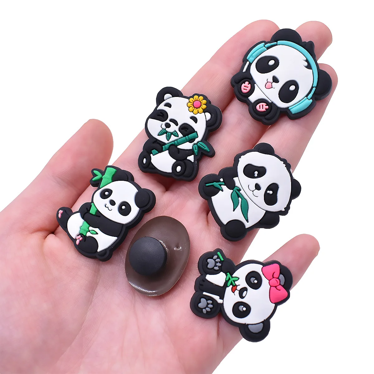 10pcs set New Arrival Lovely Cartoon Panda PVC Shoe Charms Stylish Sweet Footwear Decor For Clogs Ideal Unique Present