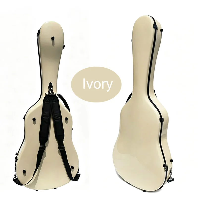 Double Straps 39/41 Inch Classical/Folk Guitar Case FRP Anti Drop Compression Shock Absorption Box view 3