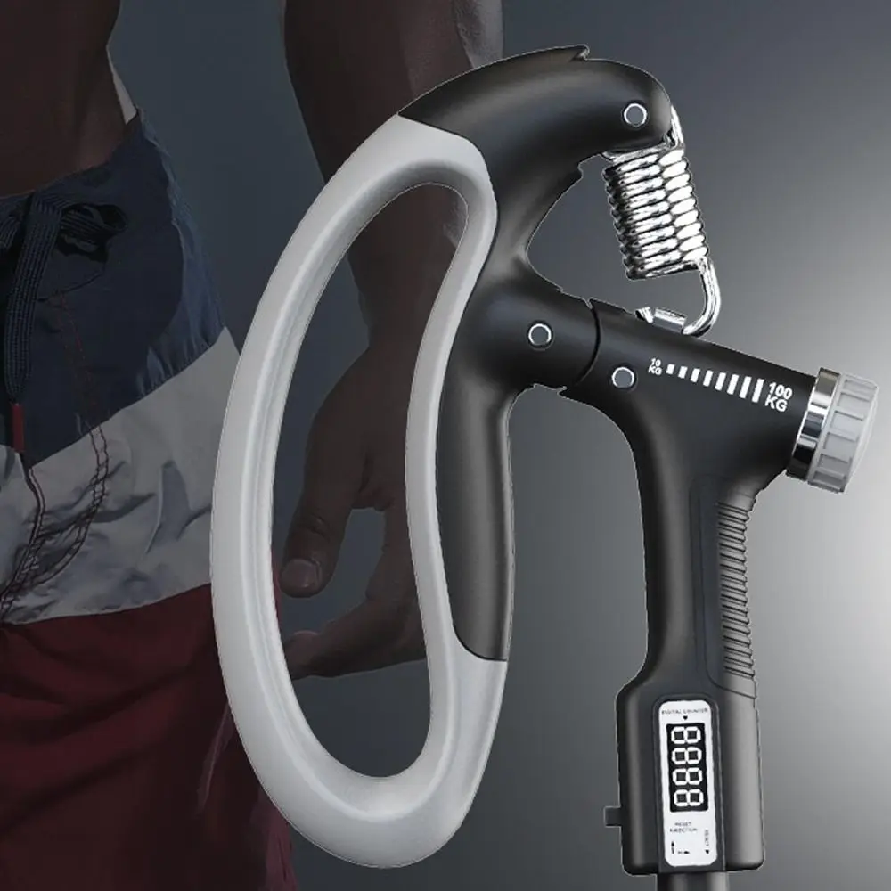 

Adjustable 10-100kg Grip Strength Device Spring Grip Countable Grip Hand Grip Strengthener Professional Grade Portable
