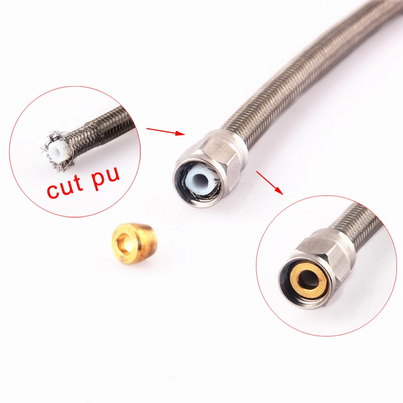 AN3 Motorcycle Motor Bike Hydraulic Brake Oil Hose Line Banjo Fitting m10x1 stainless Steel 10mm