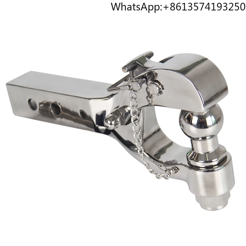 

Stainless steel cast battle axe trailer hook,5cm X 5cm Standard square mouth tube arm,Fixed installation of locking pin