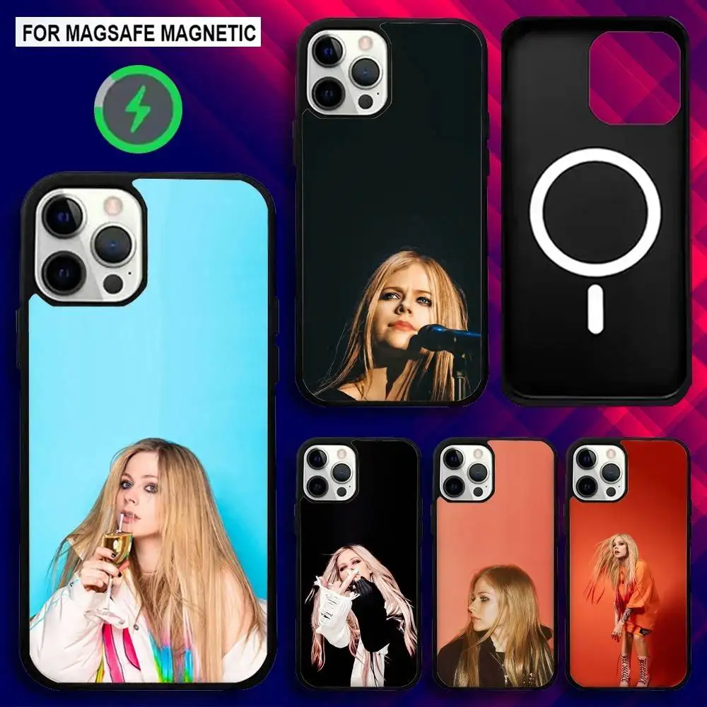 

A-Avril Ramona Lavigne Phone Case For iPhone 16e,16,15,14,13,12,11,Plus,Pro,Max,Mini Magsafe Magnetic Wireless Charging