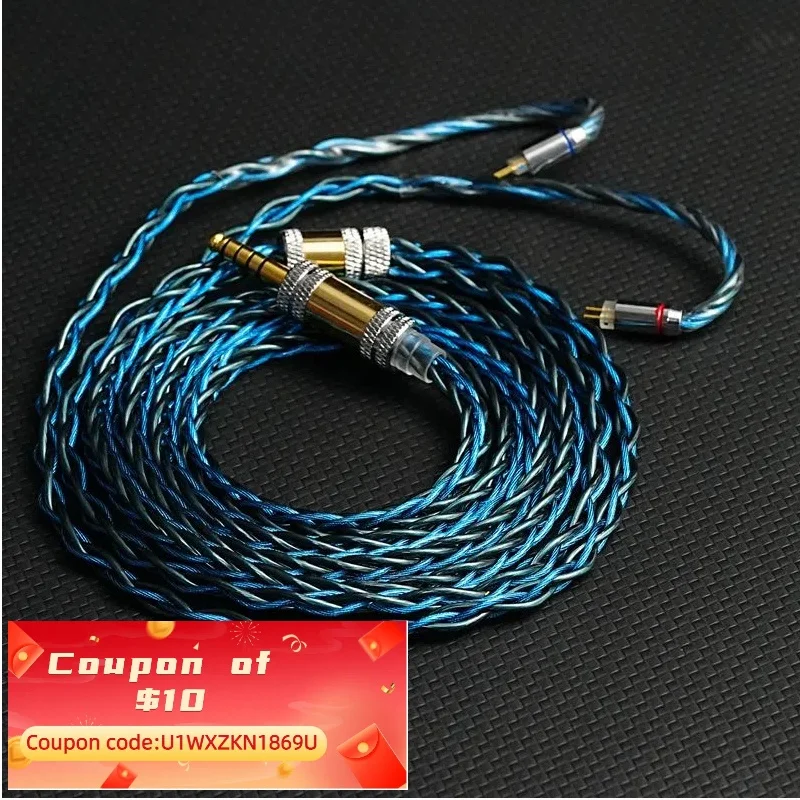 

XINHS H06 8N Single Crystal Copper Shielded Coaxial+8N Single Crystal Copper Silver Plated Earphone Cable