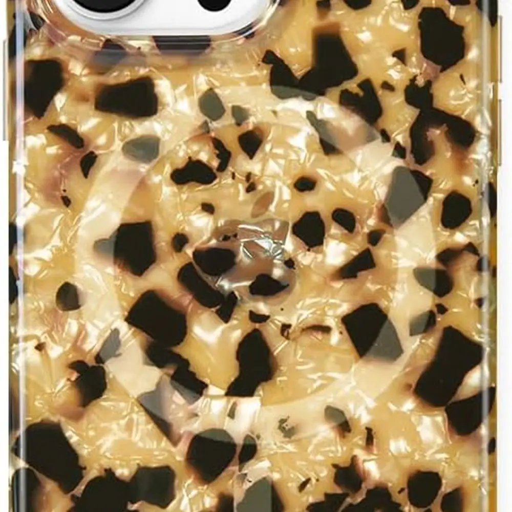 

Роскошный чехол черепахового цвета для iPhone 15 Pro Max — совместимый с MagSafe, прочная защита для 10 футов капель