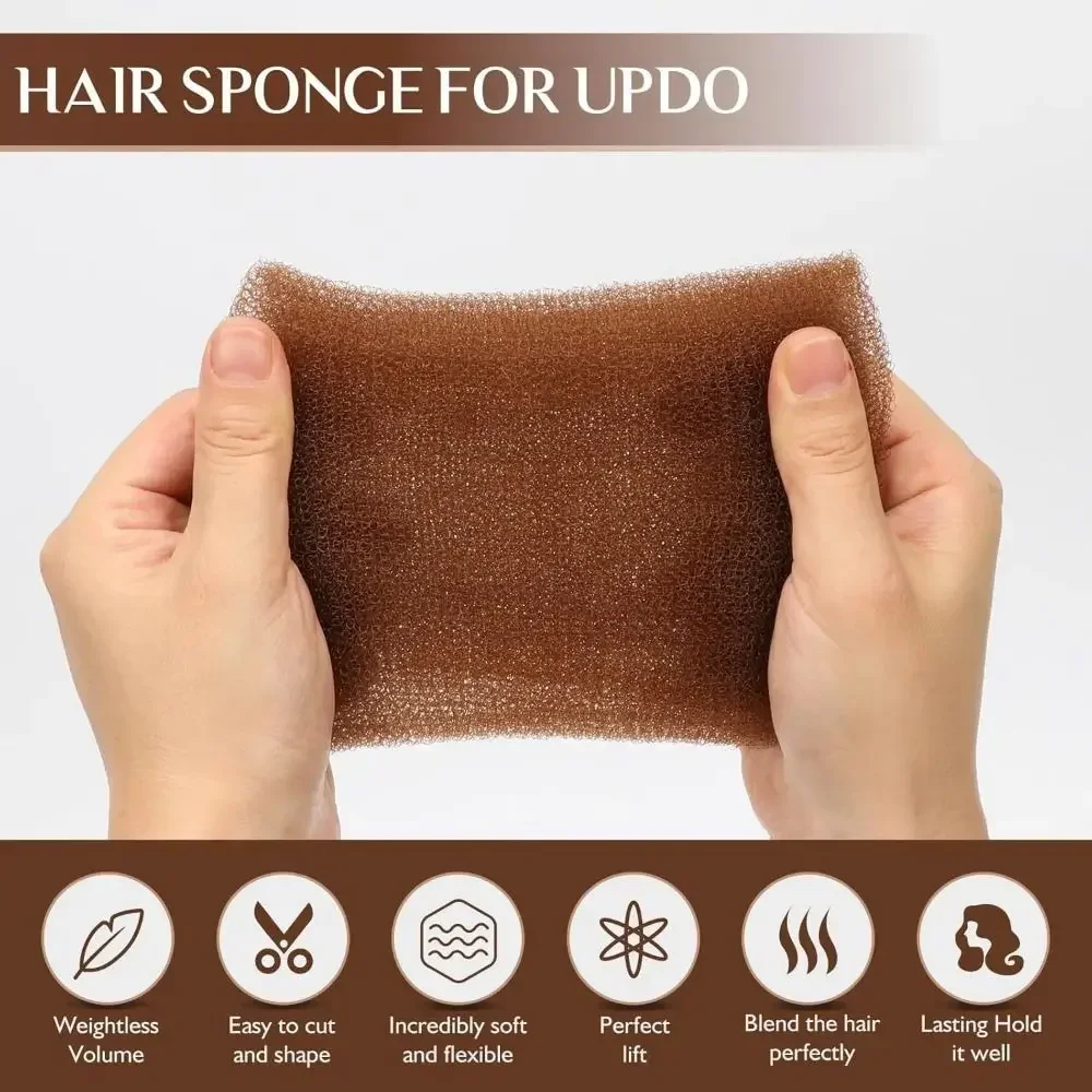 Inkrementeller Haarvolumen-Schwamm, unsichtbarer Volumenverstärker, Haarstyling-Schwamm mit U-förmiger Haarklammer, weiches Schaumstoff-Polsterwerkzeug – Detail 3
