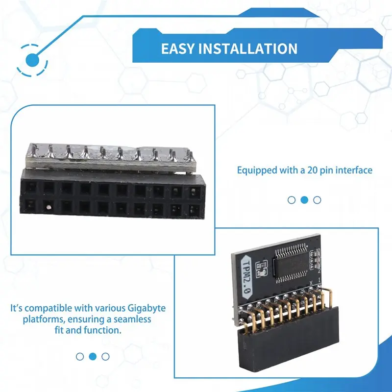 TPM 2.0 Security Module For Gigabyte Motherboards 20-1 Pin Encryption Memory Card Enhanced Data Protection