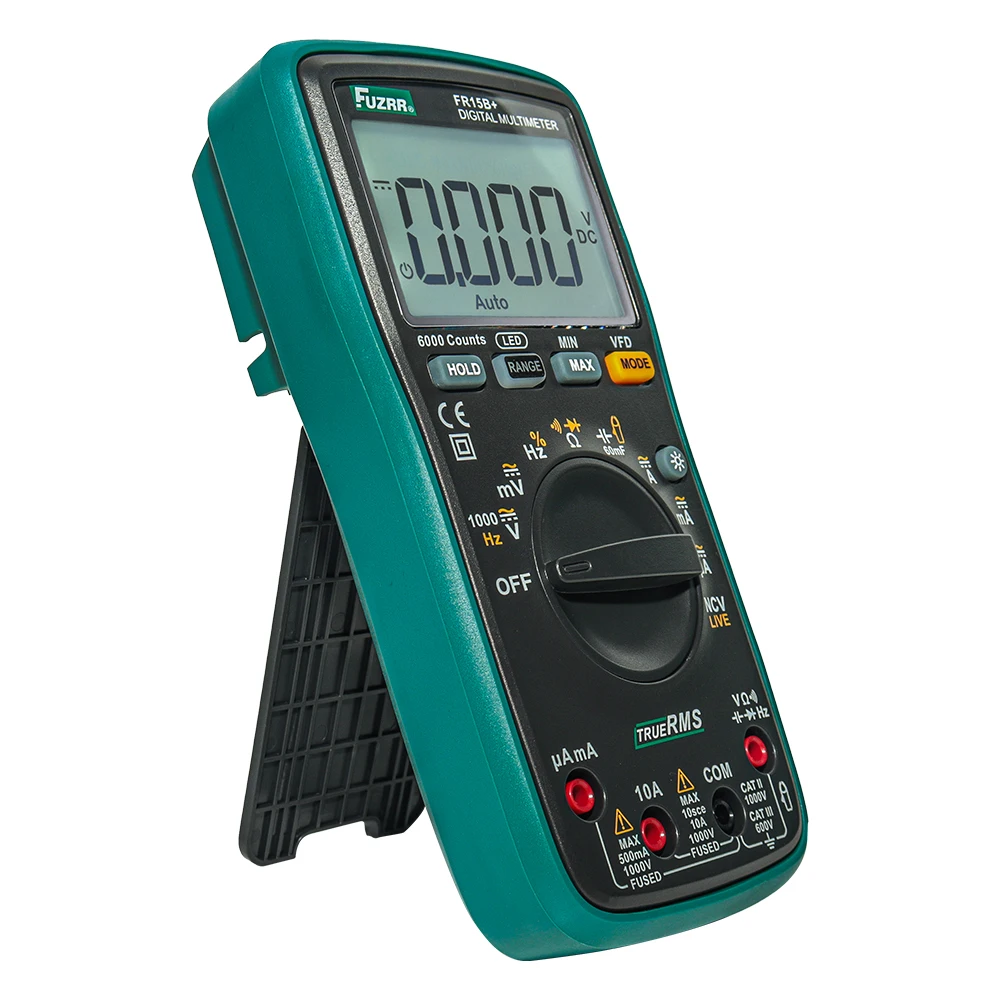 FUZRR FR15B+ FR17B+ Digitales True-RMS-Multimeter mit Auto-Range-Funktion, NCV, AC/DC-Spannungs-, Strom- und Kapazitätsmessung, für die Reparatur von Autoelektrik – Detail 11