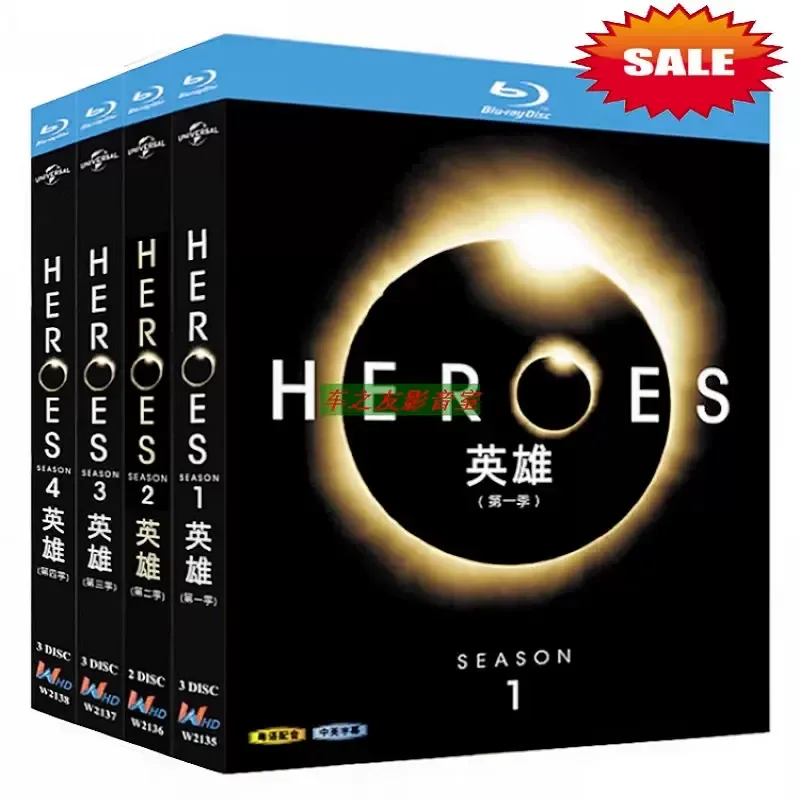 Blu ray High Definition American Drama Super Hero Seasons 1 to 4 BD Disc Box Collection 11 Pieces Group with Chinese and