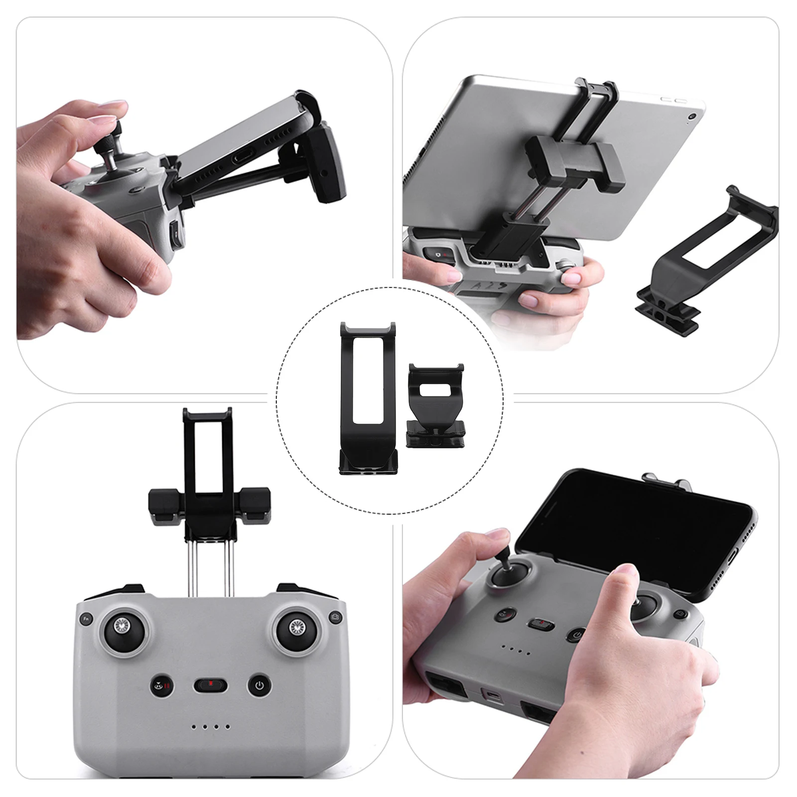 

Mobile Phone Tablet Holder Drone Remote Controller Compatible Stand Abs Lightweight Removable Easy Install No Tools Mount
