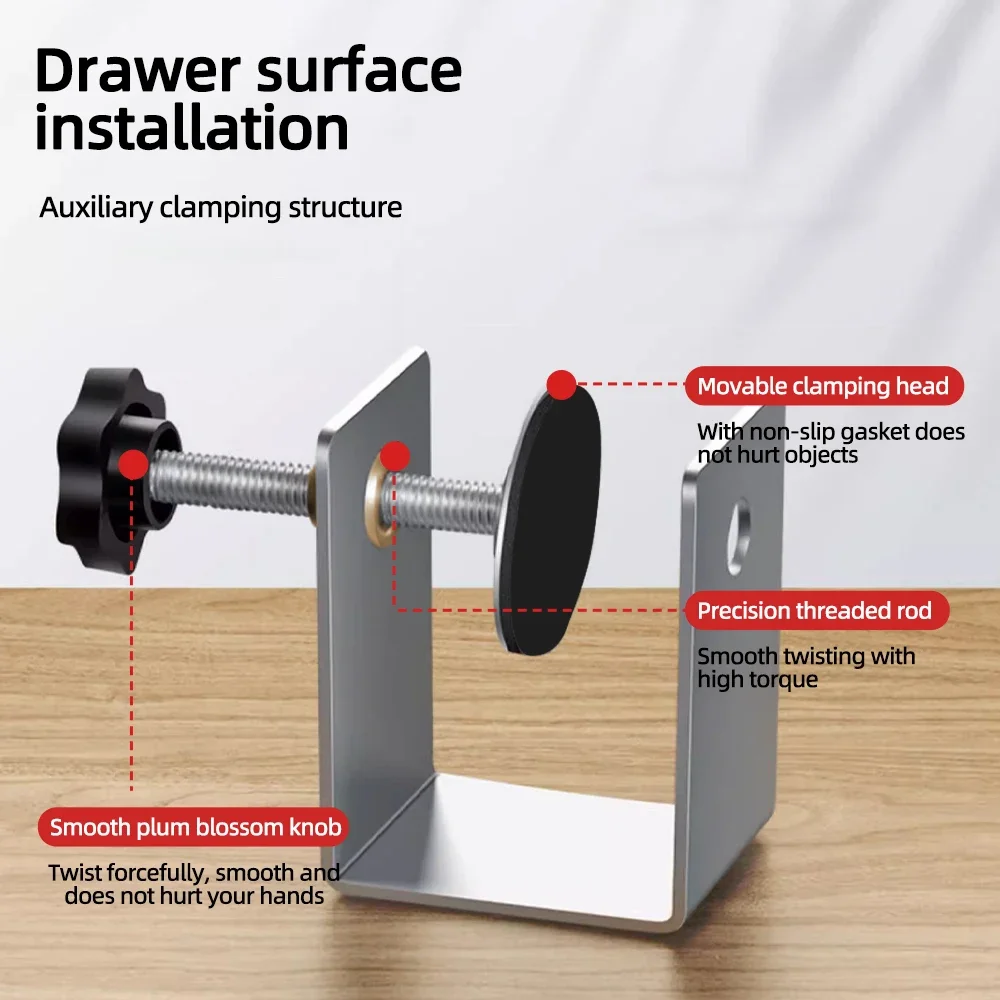 2 pezzi per la lavorazione del legno Jig Cabinet Tool clip per cassetti in acciaio accessori per mobili per la casa morsetti per installazione