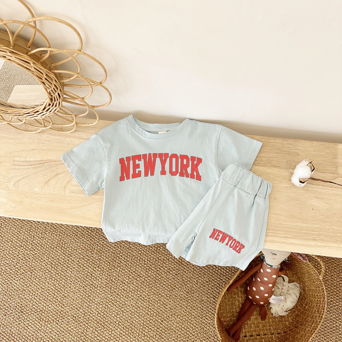 Summer Baby Boys Newborn Baby Clothes Casual Letter Printed Short Sleeved T-shirt+shorts Sports Set 2Pcs Infant Outfit Set