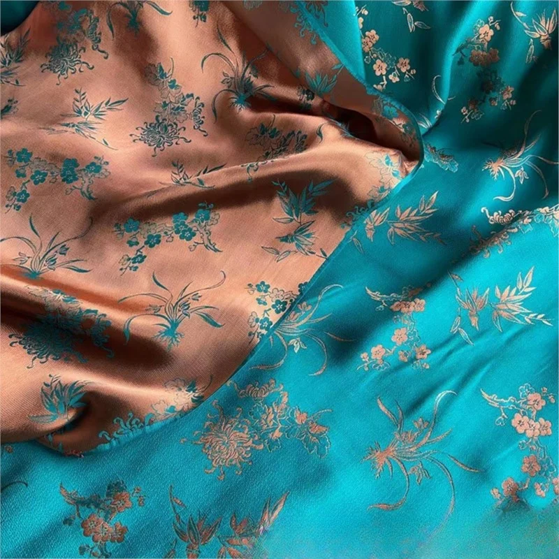 

New Chinese-style Hanfu and cheongsam made of silk crepe fabric with a lingering fragrance featuring heavyweight jacquard