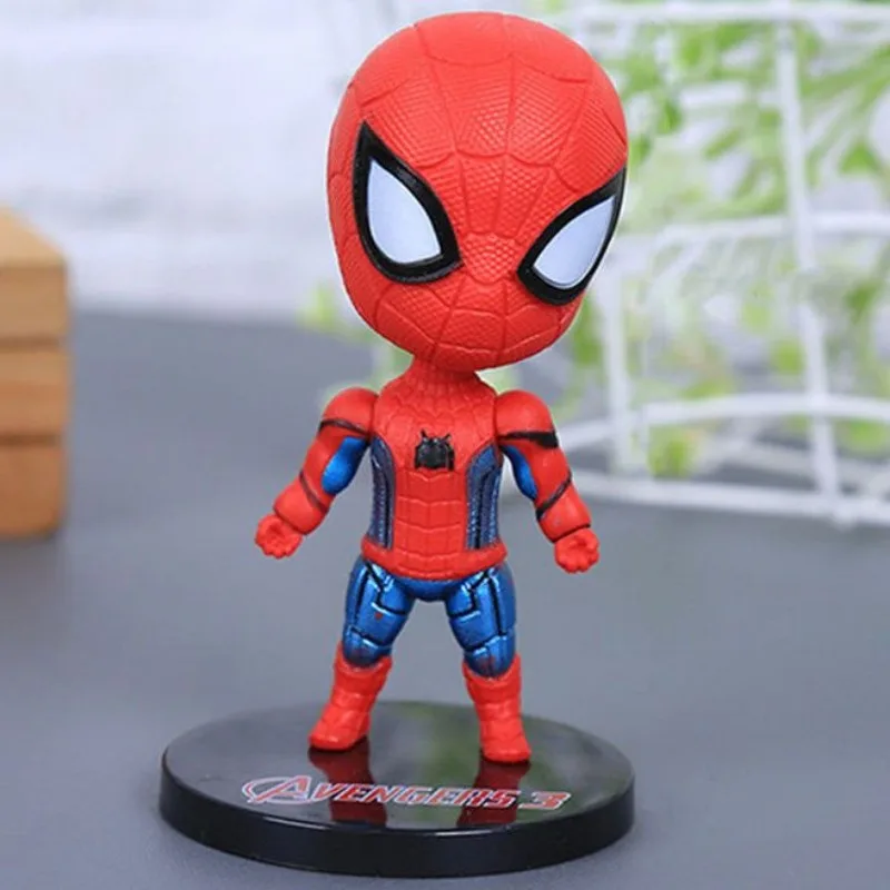 جديد BeastKingdom مارفل ثور الرجل الحديدي سبايدرمان كابتن أمريكا لطيف Q طبعة عروسة كارتون زخرفة الأطفال نموذج لجسم لعبة