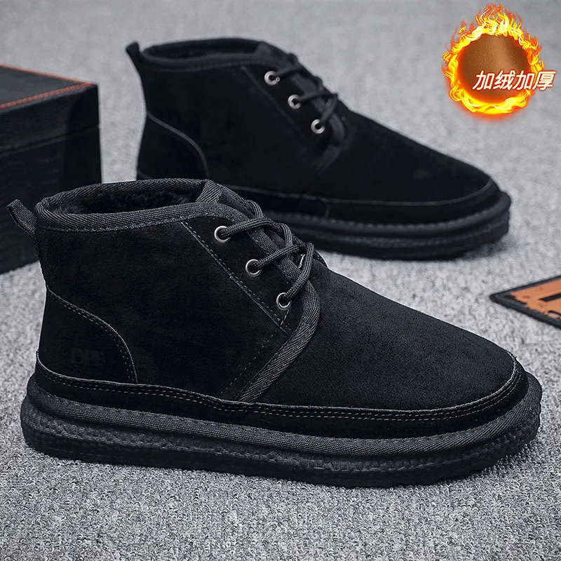 

2025 Winter New Men's Snow Boots Thick Soled Casual Outdoor Elevated Men's Boots Short Boots zapatillas hombre