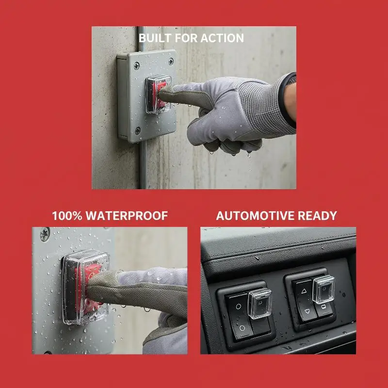 High-quality Waterproof Square Cap For Toggle Switches, 21*15mm, Easy To Install Without Switch.