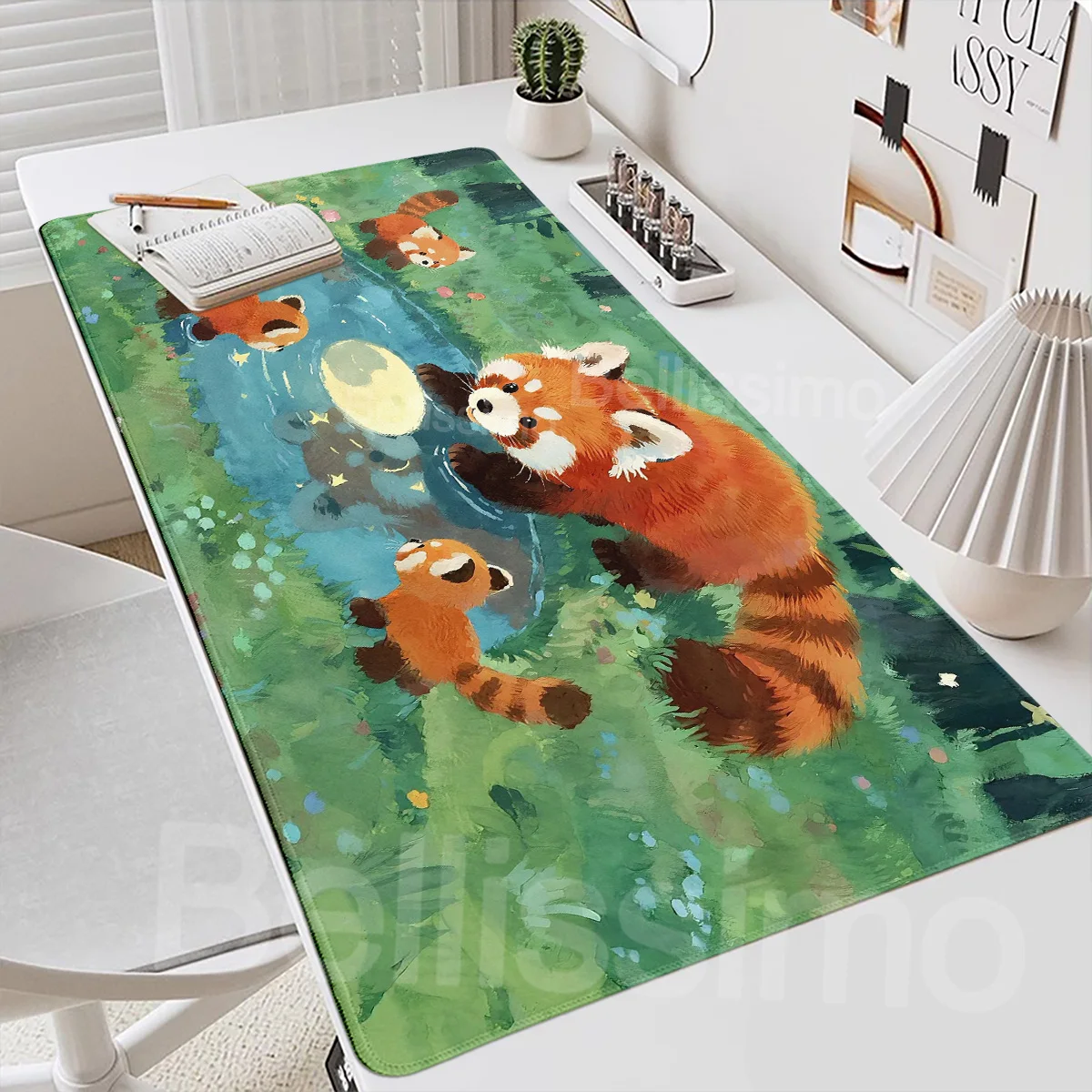 

Cute Brown Panda Work Mouse Pad Laptop Keyboard Mat Large Mousepad Corporate Game Computer Accessories XXL Rubber Table Desk Mat