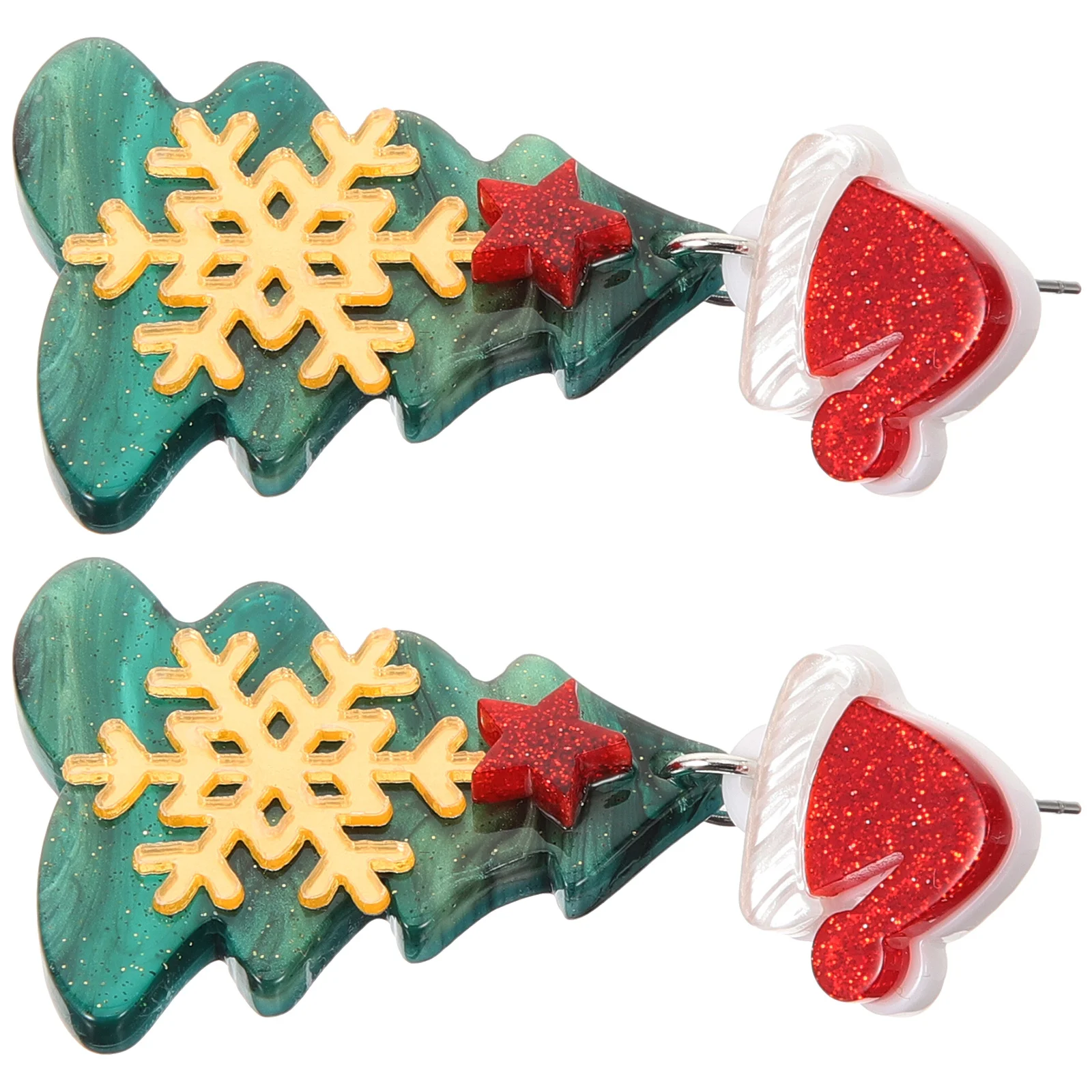 Pendientes de copo de nieve para mujer cuelgan pequeño copo de nieve decoración navideña de moda vacaciones