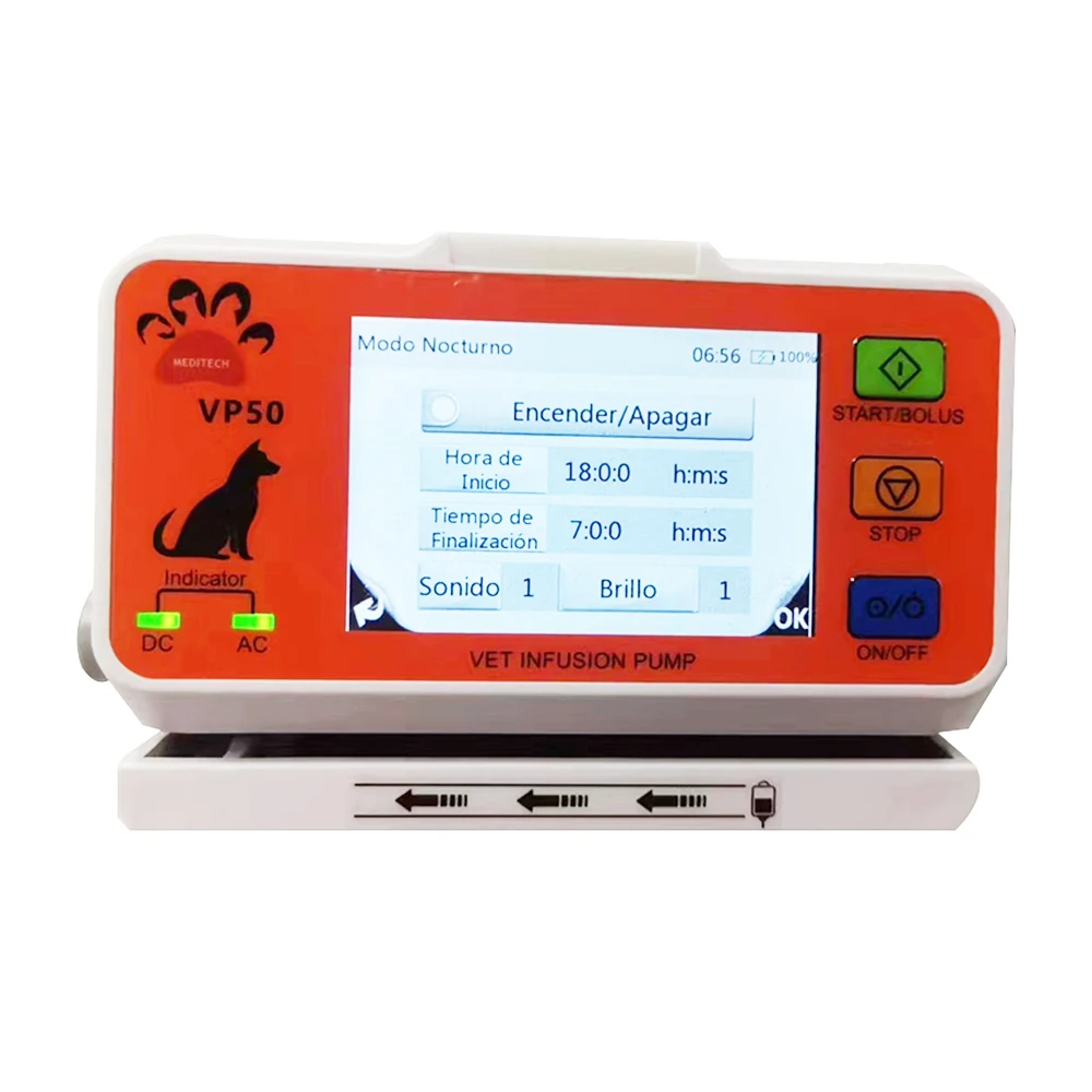 Electric Small Animal Veterinary Pet Infusion Syringe Pump Protable 3.5” Colorful Touch Screen Infusion Pump