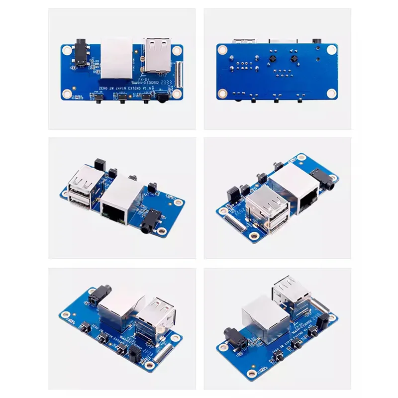 Carte d'extension exquise pour Orange Pi Zero 2 W + boîtier, Port réseau 100M + USB 2.0 + Interface Audio et vidéo analogique, Durable et facile à installer