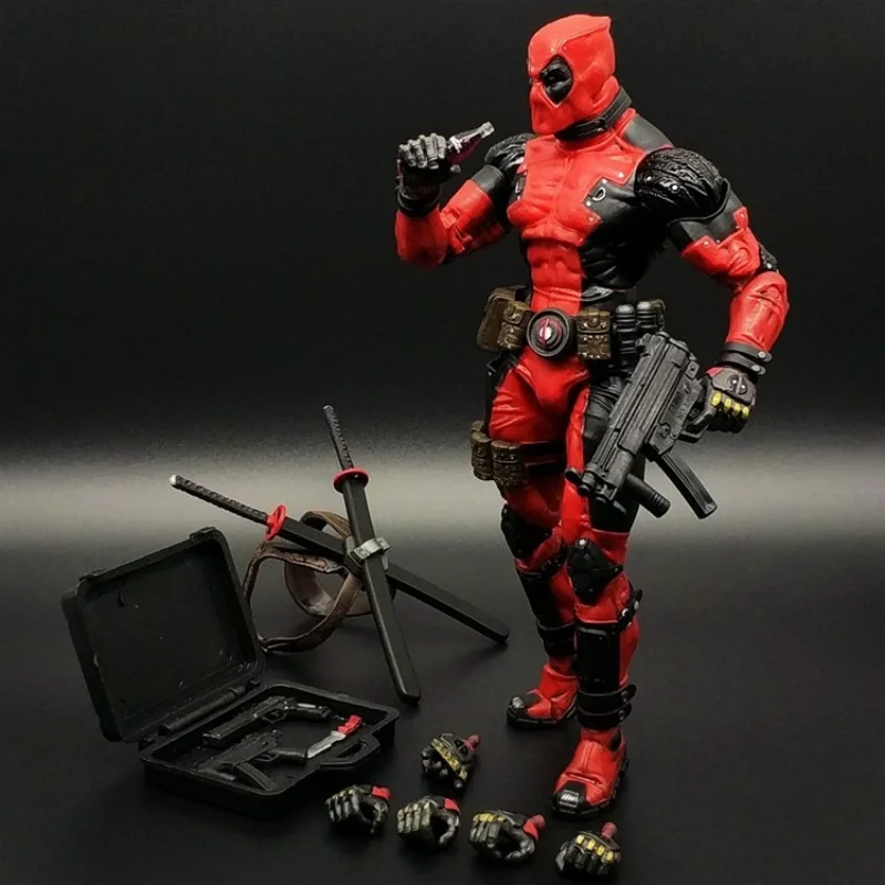 In Stock Marvel Deadpool Handmade Model X-Men Wolverine Toy Mobile Doll Venom Car Decoration Doll Spider Man 2 Model Toys Gifts