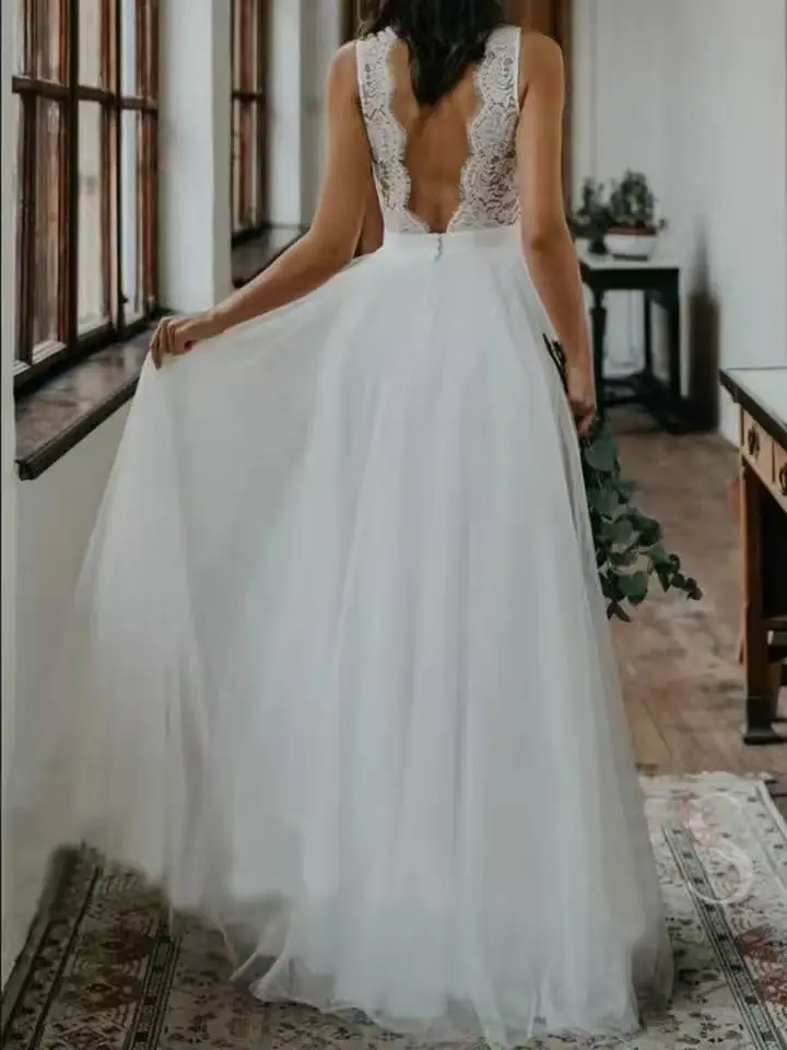 Sexy V Neck Wedding Dress Boho Vestido De Noiva 2026 Robe Mariage Trouwjurk Sukienka Na Wesele Hochzeitskleid Brautkleid