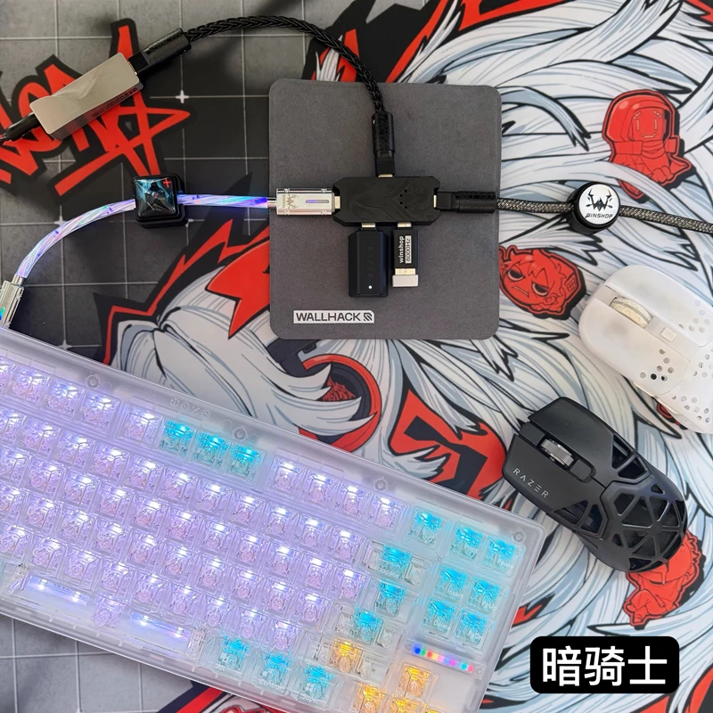 Winshop メカニカルキーボードワイヤー分離可能 1 に 4 8K タイプ C USB ポートデスクトップコンピュータゲーミングキーボードデータケーブルプロフェッショナル