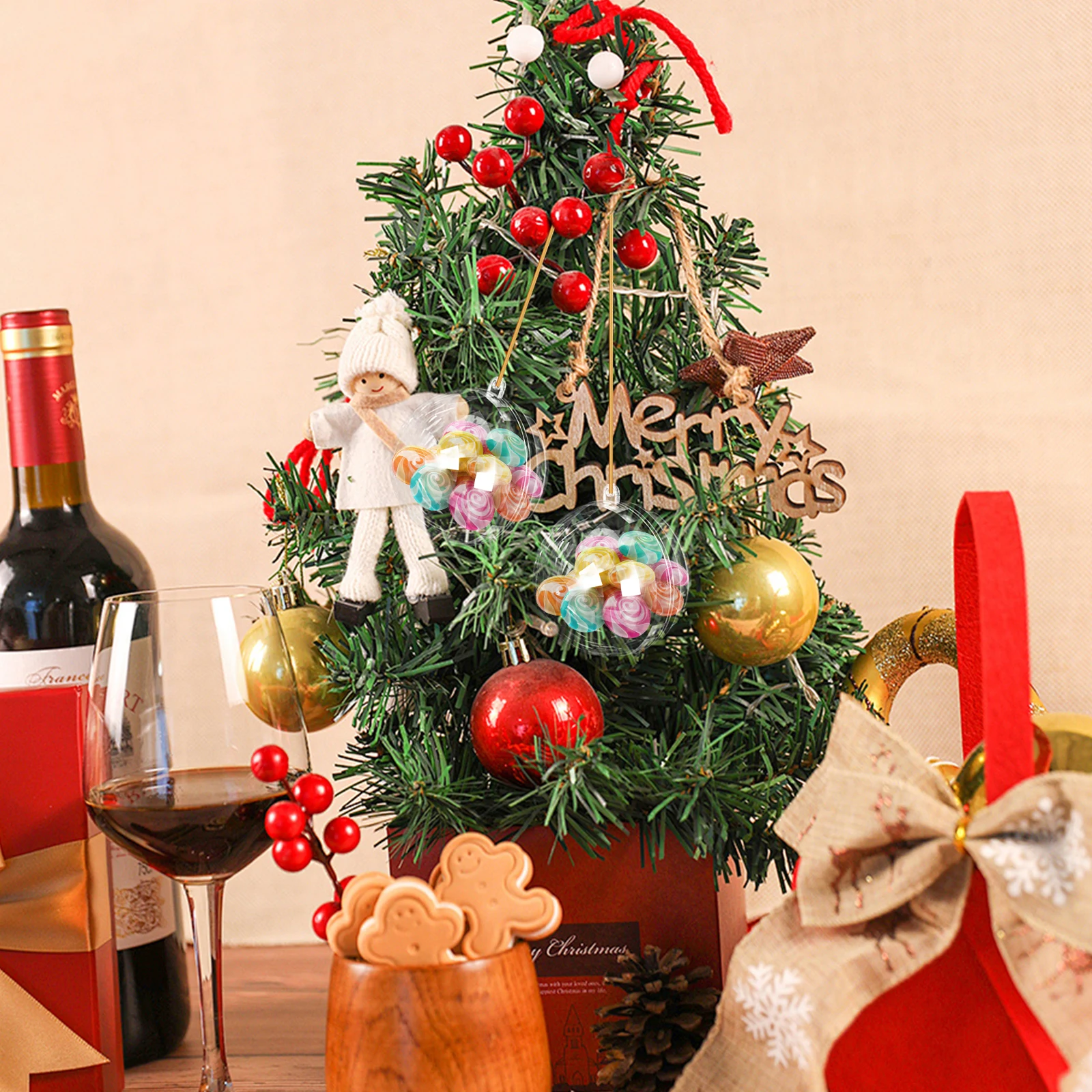 

5pcs Transparent Hanging Disco Ball Candy Boxes Creative Plastic Packaging For Weddings Birthdays Parties Celebrations Party